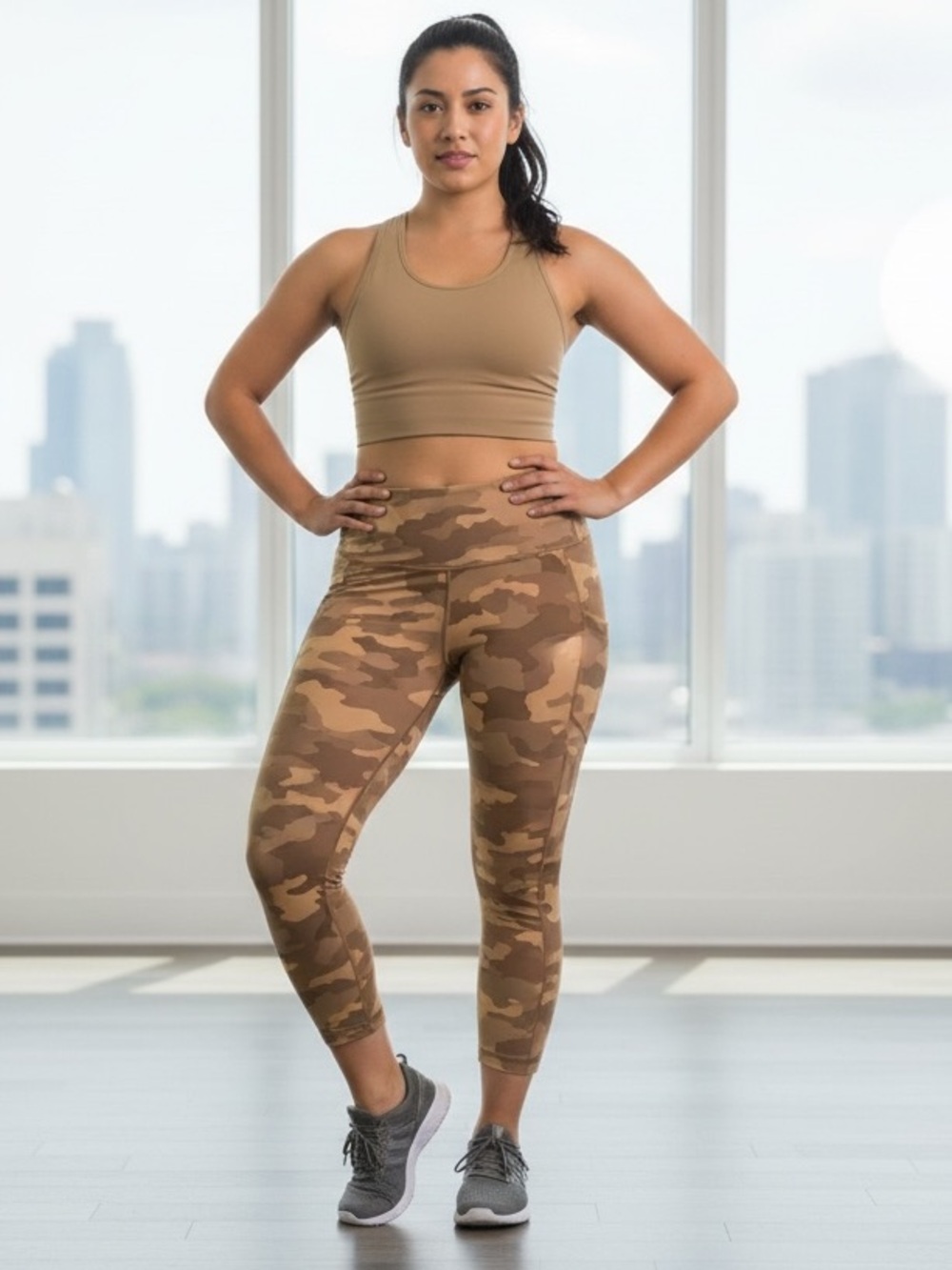 lululemon Align High Rise Pant Legging with Pockets 25” Beige Camo Size 18